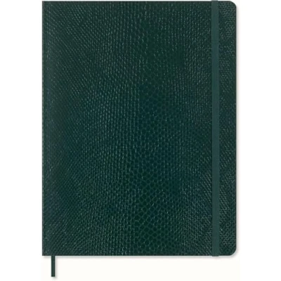 Immagine di Moleskine Taccuino Precious &amp; Ethical, con Confezione Regalo, Copertina Morbida Vegana Effetto Pitone, Chiusura Elastica, Formato XL 19x25 cm, Colore Verde