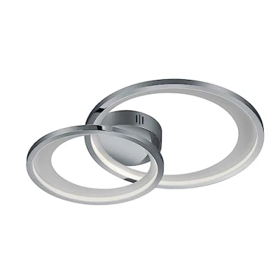 Immagine di Trio, Plafoniera, Granada incl. 1 x LED,SMD,29,0 Watt,3000K,2650 Lm. Finitura: Metallo, Cromo L:59,0cm, L:43,0cm, A:8,5cm Dimmerabile tramite interrutto,IP20