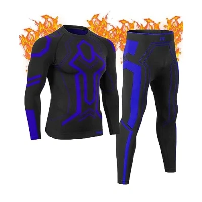 Immagine di MEETWEE Biancheria Intima Termica Invernale da Uomo Intimo Termico Traspirante Asciugatura Rapida Set Autunno e Inverno attività Outdoor Sci Basket Running Warm