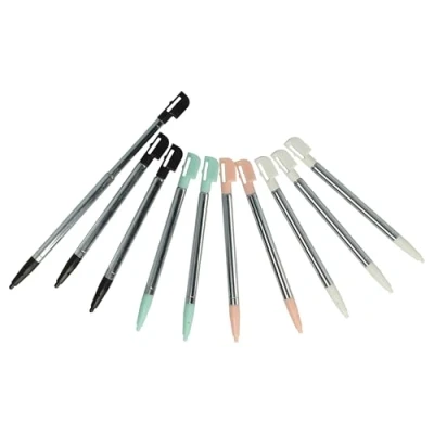 Immagine di vhbw 10x Pennini compatibile con Nintendo DSi, DSi XL, 2DS, DS Lite console di gioco 9,6 12,8 cm lunghezza, estensibile