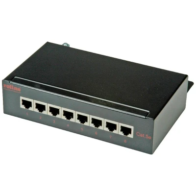 Immagine di Roline 8 Porte Patchpanel di rete CAT 5e 1 U Nero