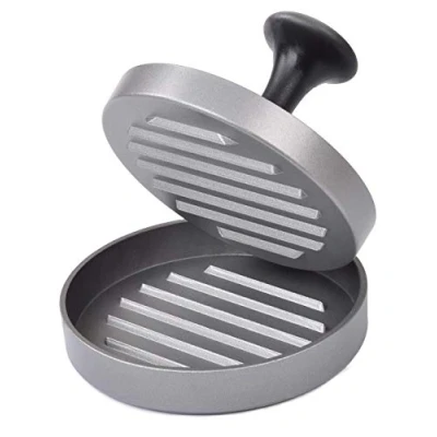Immagine di GRÄWE pressa per hamburger con 50 fogli di carta da forno, set in alluminio pressofuso deliziosi hamburger, Patties, BBQ, rivestimento antiaderente