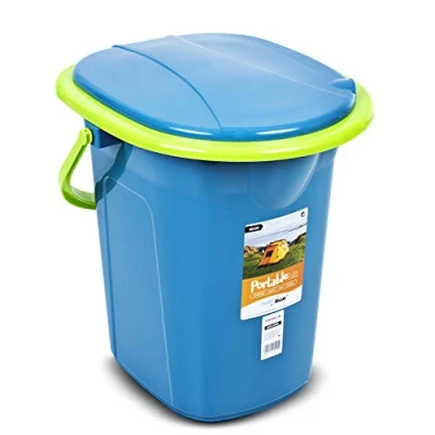 Immagine di Green Blue GB320GO Toilette Turistica Portatile Secchio 19 Litri Diversi Colori Viaggio Campeggio WC Resistente(Turchese Lime)