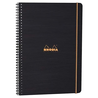 Immagine di RHODIA 119930C Quaderno a Spirale (Rilegatura integrale) Probook nero A4+ Quadretti piccoli 160 pagine Staccabili 4 fori Carta Clairefontaine 90g Copertina in Polipropilene (Plastica) Rhodiactive
