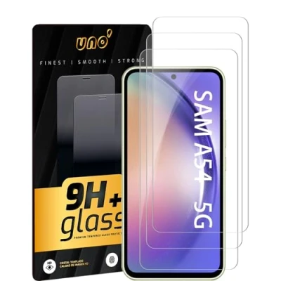 Immagine di UNO&#039; Pellicola Proteggi Schermo per Samsung Galaxy A54 5G (6,4) in Vetro temperato 0,33 mm, Ultra Trasparente, Resistente, AntiGraffio, Anti Imp