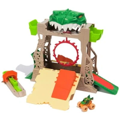 Immagine di Monster Jam, set di gioco Dragon Dungeon of Doom, Mini Jams, Truck Die Cast in scala 1:87, giocattoli per bambini dai 3 4 5 6 anni su