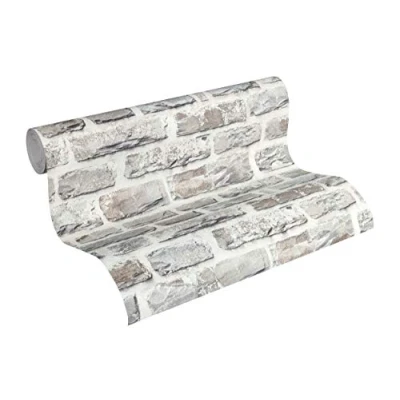 Immagine di A.S. Création Carta da parati Mattoni Elements tessuto non 10.05 m x 0.53 Grigio Colorato Prodotto in Germania 361403 36140 3