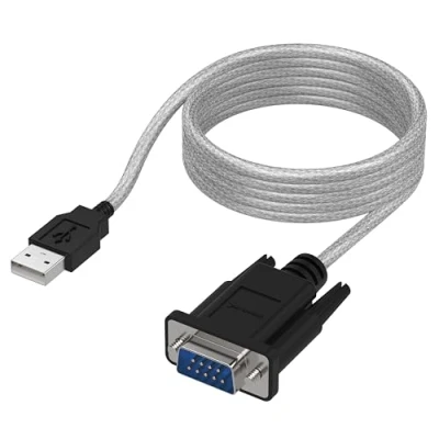 Immagine di Sabrent Cavo da USB a Seriale Db 9 RS 232, Adattatore 2.0 porta COM, Convertitore maschio con Chipset Prolifico, viti di serraggio, [Compatibile Windows e Mac OS] 180cm (SBT USC6K)