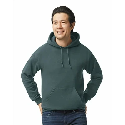 Immagine di Gildan Felpa In Pile con Cappuccio, Modello G18500, Cappuccio Uomo, Grigio (Dark Heather), XL