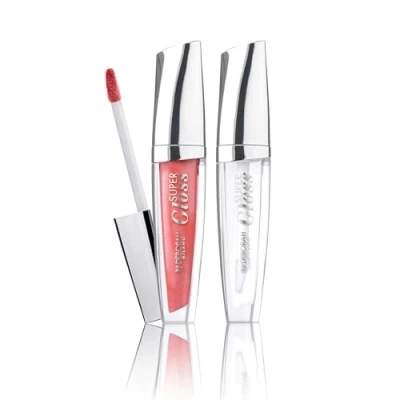 Immagine di Deborah Milano Set Makeup Super Gloss Lucidalabbra, N.05 Pearly Coral e N.01 Transparent, Lip Volumizzante Brillante con Acido Ialuronico, Dona Labbra Soffici, Levigate Idratate, 4.5 gr
