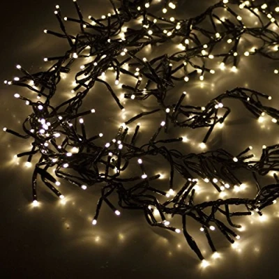 Immagine di Catena Luminosa a grappolo da 1500 LED Bianco Caldo 30m, 8 Effetti di Luce, Illuminazione Interna ed Esterna, Esterna per Albero Natale