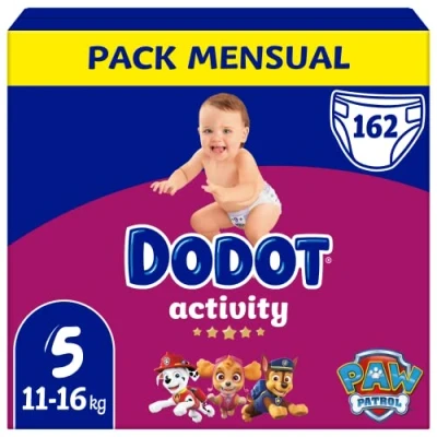Immagine di Dodot Pannolini Bambino Activity Taglia 5 (11 16 kg), 162 con Vestibilità Più Resistente