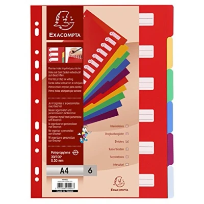 Immagine di Exacompta 4906E Divisori e Segnaletica, 21x29.7 cm, Multicolore