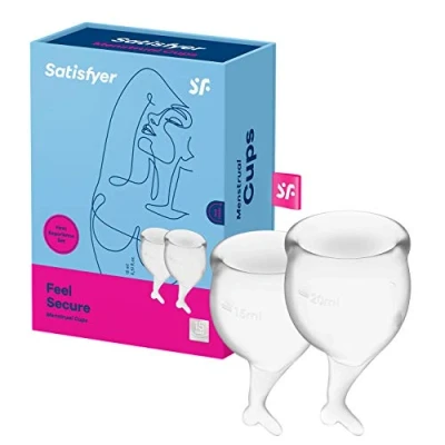 Immagine di Coppette Mestruali Satisfyer Feel Secure Bianche