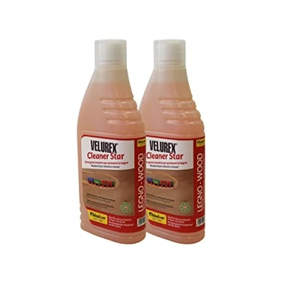 Immagine di Chimiver Detergente multiuso per la pulizia del parquet verniciato. VELUREX CLEANER STAR KIT 2 PEZZI Confezione da flaconi 1L cad.