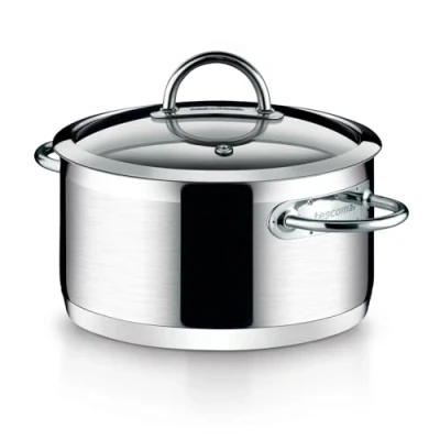 Immagine di Tescoma 779220 Vision Casseruola con Coperchio, Acciaio Inossidabile, Argento, 20 cm, 3 l
