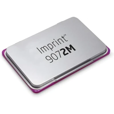 Immagine di Trodat 9072M Imprint, Cuscinetto imbevuto di Inchiostro Colore Viola a base acqua, per Timbri Manuali, Medi Formati, Misura 110 x 70 mm, Struttura in Metallo e Plastica
