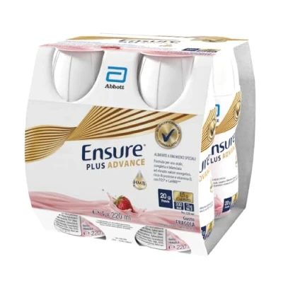 Immagine di ENSURE PLUS ADVANCE FRAGOLA 4 BOTTIGLIE DA 220 ML