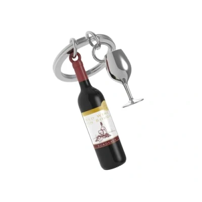 Immagine di O meta[l]morphose METALMORPHOSE MTM301 01 Portachiavi bottiglia di vino e vetro, Nero, X