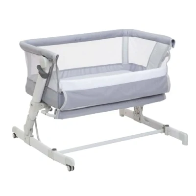 Immagine di Chicco Next2Me Pop Up Culla Neonato Fianco Letto, Chiusura Compatta, Trasportabile Ovunque, Altezza Regolabile, Inclinabile, Materasso e Borsa da Viaggio Inclusi, Grey Mist