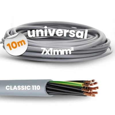 Immagine di 10 m Lapp 1119207 OLIFLEX Classic 110 7x1 mm2 Cavo di controllo in PVC con conduttore protezione verde giallo 7G1,0
