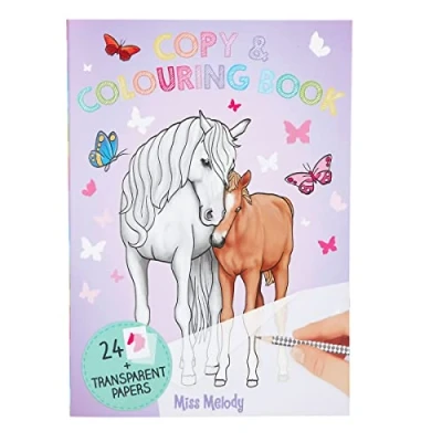 Immagine di Depesche 12179 Miss Melody Libro 24 Motivi di Cavalli e Un Foglio Carta Trasparente ciascuno per Il ricalco, Multicolore