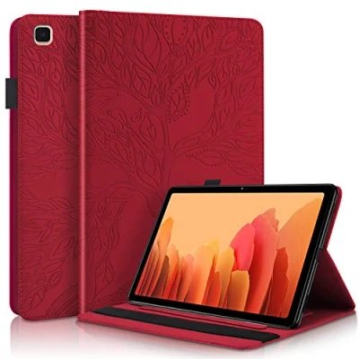 Immagine di Succtop Custodia per Galaxy Tab A7 10.4&quot; 2022/2020, Folio Flip Pelle PU Cover Stand Portafoglio Protettiva Tablet Samsung T500/T509/T505/T507, Rosso