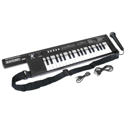 Immagine di Bontempi KeyRhythm Keytar a 37 Tasti con Tracolla e Batteria Ricaricabile per Libertà Musicale senza Limiti