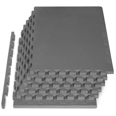 Immagine di ProsourceFit Extra Thick Puzzle Exercise Mat ¾ and 1&quot;, EVA Foam Interlocking Tiles for Protective, Cushioned Workout Flooring Home Gym Equipment