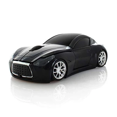 Immagine di ECOiNVA Mouse ottico per auto, wireless, computer portatile, 2,4 GHz, colore: nero