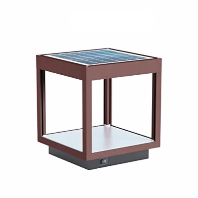 Immagine di BENEITO FAURE Lanterna Visor Solar da Esterno IP65 Lampada Tavolo a Led in Alluminio Energia Solare con Pannello Integrato 3.5W 120 flusso luminoso di 460 lumen (Corten)