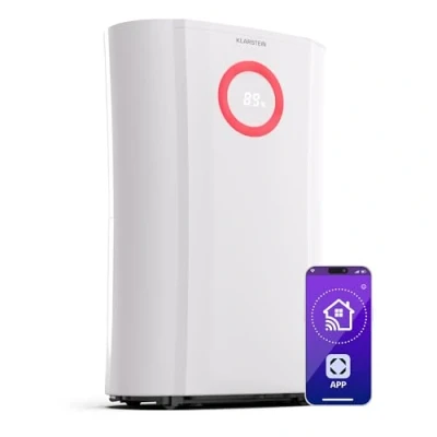 Immagine di Klarstein Deumidificatore Smart, Casa per Muffa e Umidità Silenzioso, Purificatore Aria IOT, Elettrico Camera da Letto 20L Stanze 20 m²