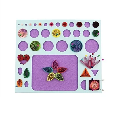 Immagine di YURROAD Strumento per Quilling 3 in 1 Tavola Quilling, Strumenti di Carta, Tavoletta Art, Forma Template Board with Pins