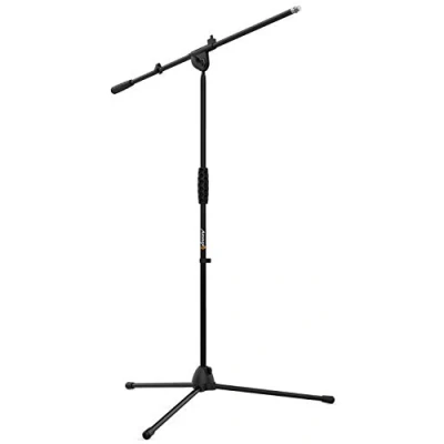Immagine di Audibax Ayra 5L Supporto per Microfono da Pavimento con Braccio Regolabile e Clip Base a Treppiede Design Pieghevole in Altezza