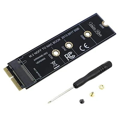 Immagine di Adattatore scheda SSD per MacBook Air Pro Retina, modelli da metà 2013 al 2017, NVME/AHCI SSD, kit A1465 A1466 A1398 A1502, M.2 NVME