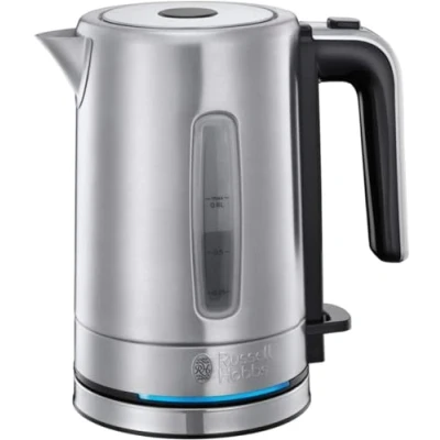 Immagine di Russell Hobbs Bollitore Elettrico Piccolo 0,8 L, 2200W Acciaio Inox; Illuminazione a Led, Filtro Anticalcare Rimovibile, Indicatore Esterno del Livello Dell&#039;Acqua, da Viaggio, 24190 70