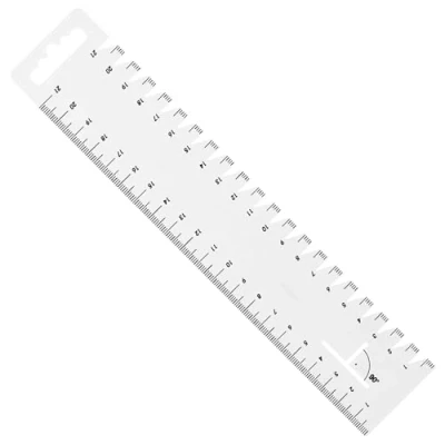 Immagine di 1Pcs Righello patchwork,Righello per Sarti,Mini Righello,Strumenti Cucire,Righello cucito,per Strumento Sarto Design Disegno Modello,Bianco,21cm