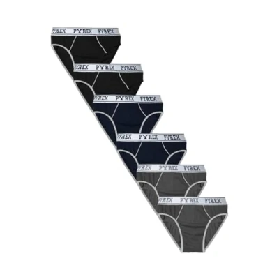 Immagine di Pyrex Slip Uomo Cotone Elasticizzato Pacco da 6pz, Art. 251004 Assortito M