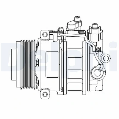 Immagine di DELPHI CS20378 compressore Aria Condizionata 7SEU17 PAG 46 con olio MERCEDES BENZ: Classe ML, R, GL