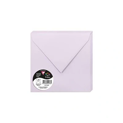 Immagine di Clairefontaine 5183C Pacco da 20 Buste gommate Formato Quadrato 16,5x16,5cm 120g/m² Colore glicine Inviti Eventi e Corrispondenza Gamma Pollen Carta Premium Liscia
