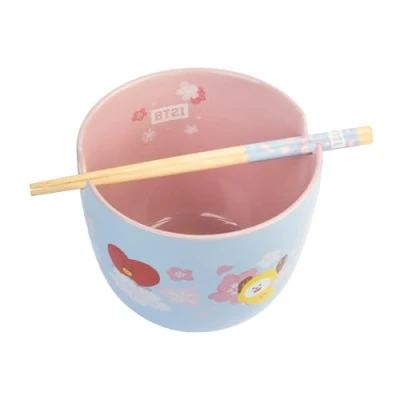 Immagine di Grupo Erik: Bowl Ramen BT21 Ciotola personalizzata dei con Bacchette incluse, 1400 ml in gres, 9,4 x 12,5 cm, Official Merchandise