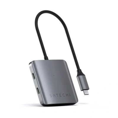 Immagine di Satechi ST UC4PHM 4 Porte Hub combinato USB Grigio Siderale