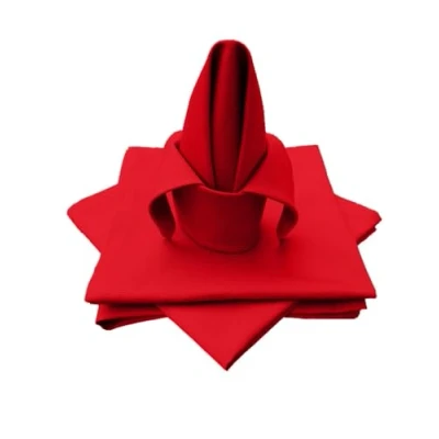 Immagine di tovaglioli in tessuto di alta qualità, 4 pezzi, 100% cotone, collezione concetto, colore e dimensioni a scelta (set tessuto, 45 x cm, rosso)
