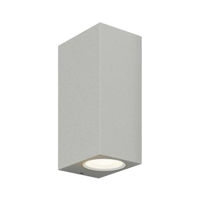 Immagine di Lucande applique da esterno Tavi, 15 cm, argento, Bridgelux LED