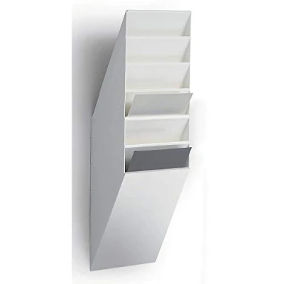 Immagine di Durable Flexiboxx 6 A4, espositore da parete, f.to A4 verticale, comparti, 240x690x135 mm, bianco (cod. #1709760010)