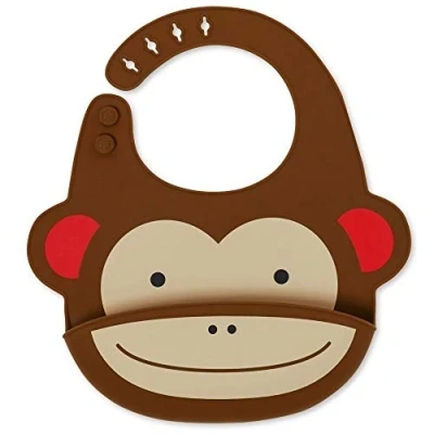 Immagine di SkipHop Zoo Fold and Go Silicone Bib, Monkey