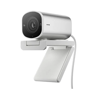 Immagine di HP 960 Webcam 4K Streaming, Campo visivo fino a 100, Correzione Automatica Colore, Compatibile con Zoom, Teams, Twitch, Youtube, Windows 11, Chrome e macOS, Argento