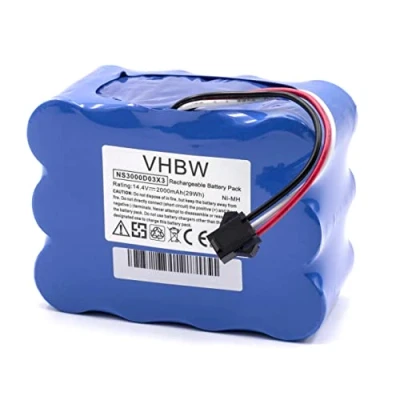 Immagine di vhbw batteria sostituisce Klarstein NS3000D03X3, YX NI MH 022144 TN per aspirapolvere (2000mAh, 14,4V, NiMH)