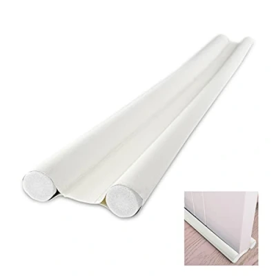 Immagine di Gvolatee 1 pezzo Paraspifferi 96 cm, Sottoporta Prevenire Vento, Polvere, Insetti e Isolamento Acustico, Anti Spifferi Bianco Può Essere Tagliato a Misura per Porte Cotone Espanso