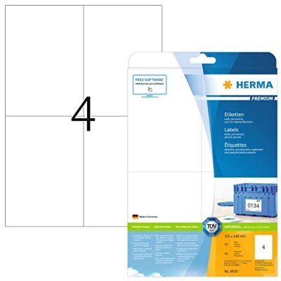 Immagine di Herma 8630 Etichette Superprint A4 105.0 x 148.0 mm